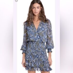 Veronica Beard Luxury Designer Floral Ruffle Dress  EUC Size 8